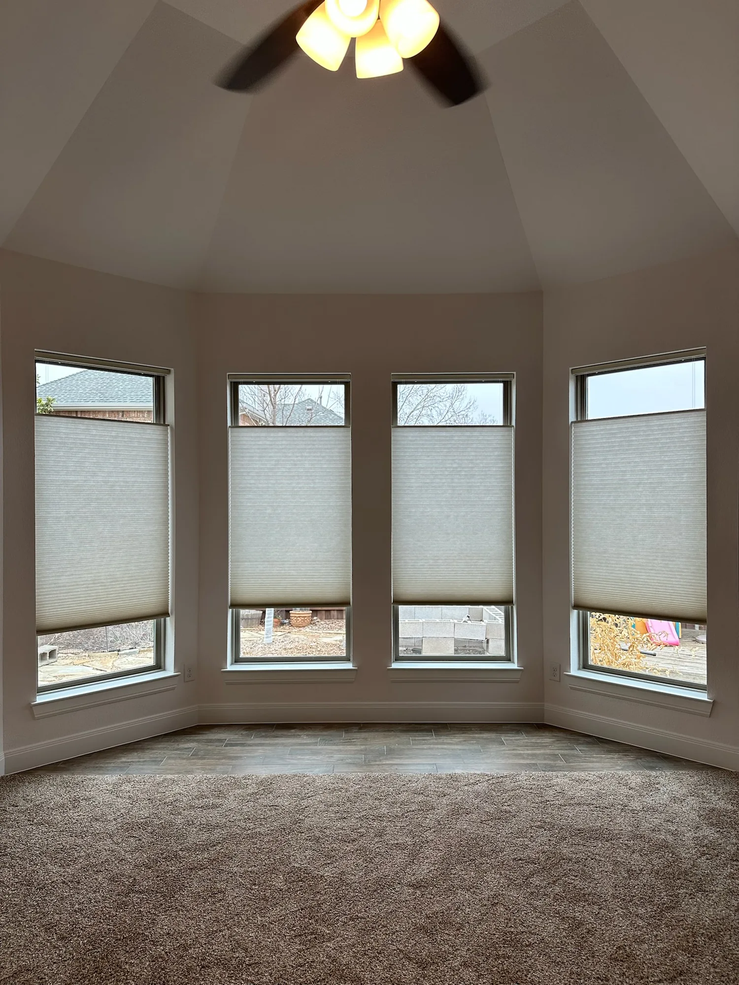 Honeycomb cellular shades installed in Blue Ridge, GA by Love Is Blinds