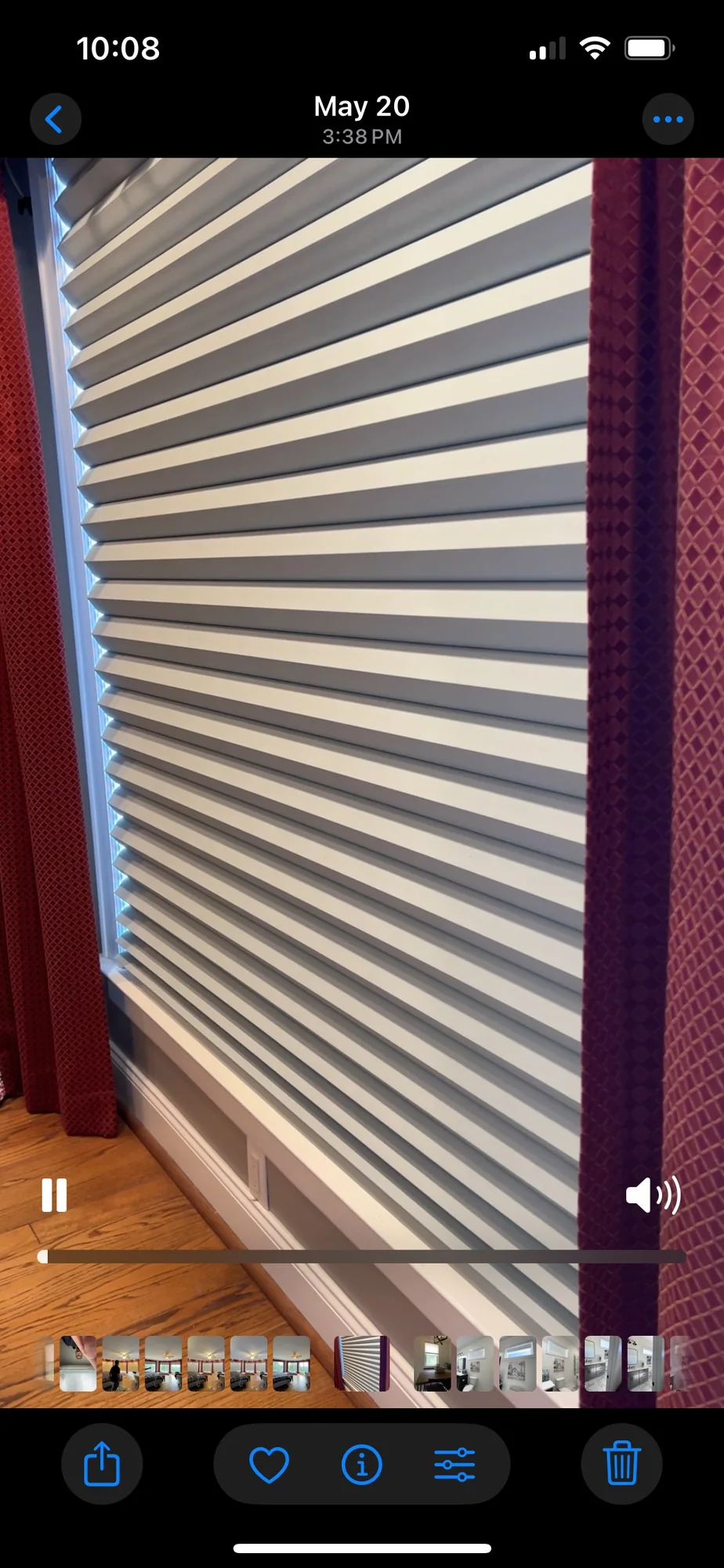 Roman shades installed in Catoosa County, GA by Love Is Blinds