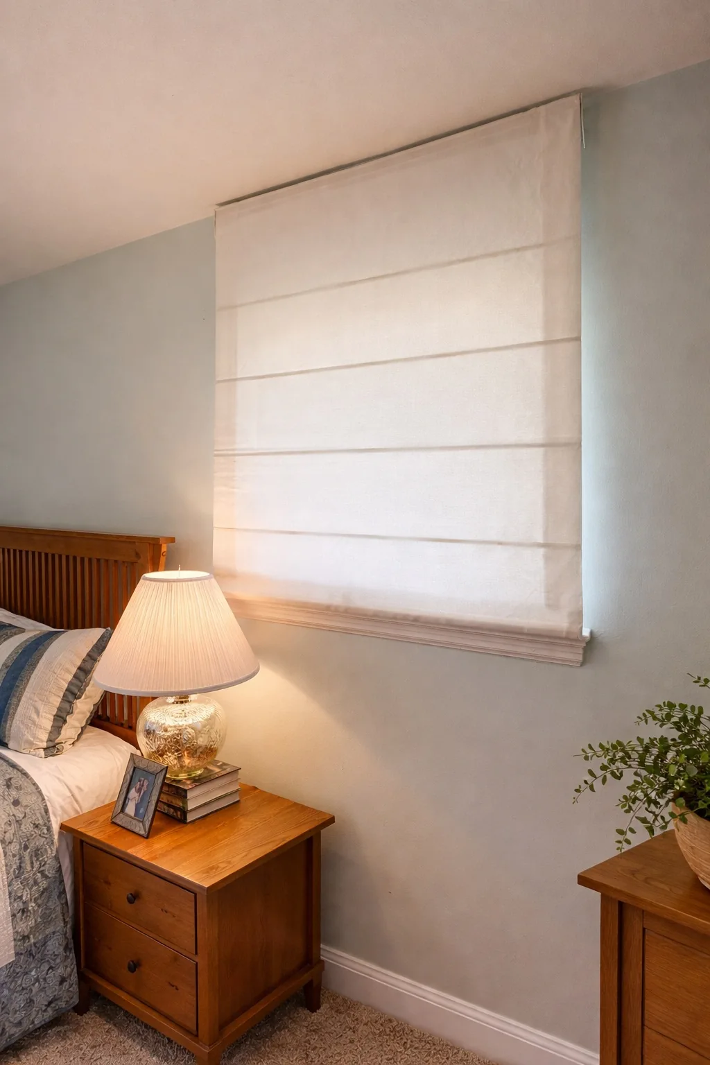 Roman shades installed in Whitfield County, GA by Love Is Blinds
